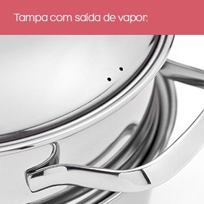 Tampa com saída de vapor