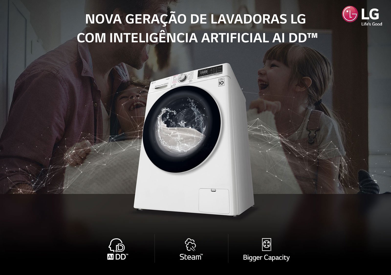 Nova geração de Lava e Seca LG AI DD™