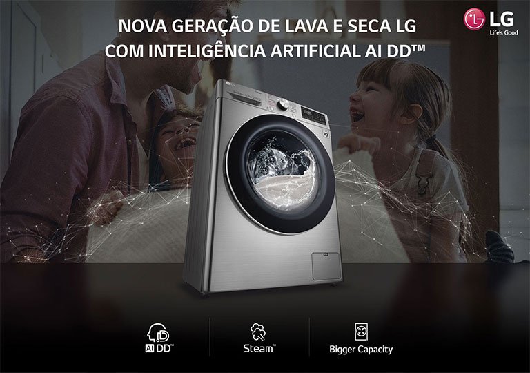 Nova Geração de Lava e Seca LG com inteligência Artificial