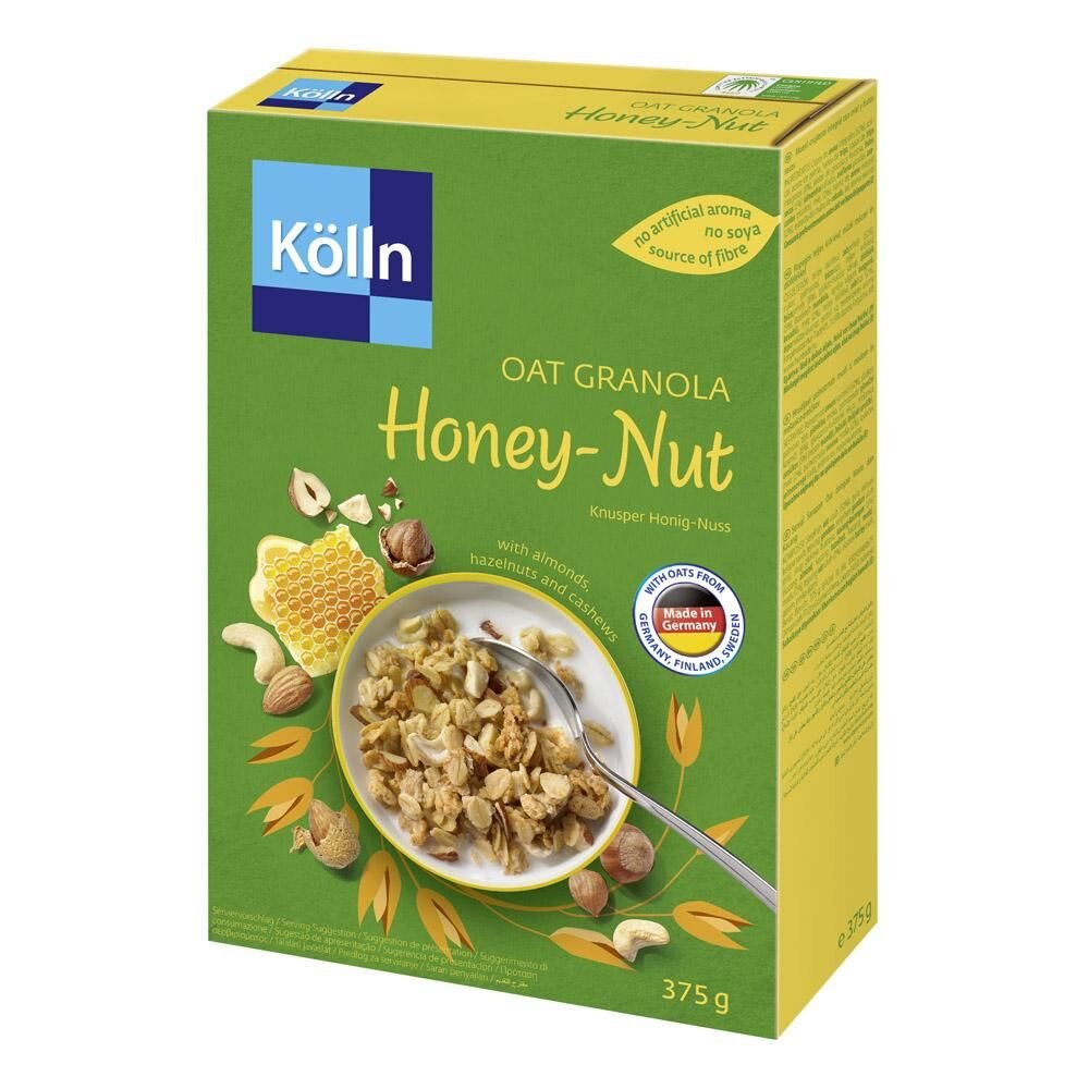 Cereal KÖLLN Muesli crunchy honey e oats pacote 375g