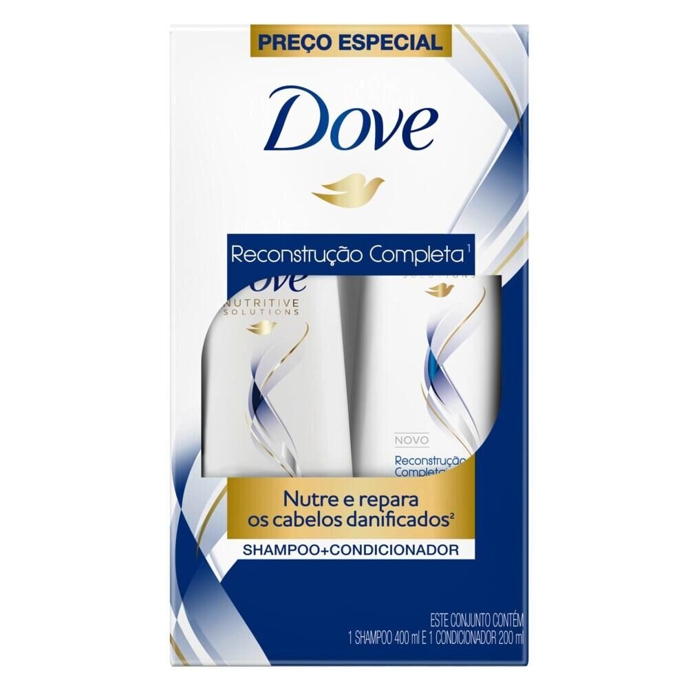Kit DOVE Reconstrução Completa Shampoo 400ml + Condicionador 200ml