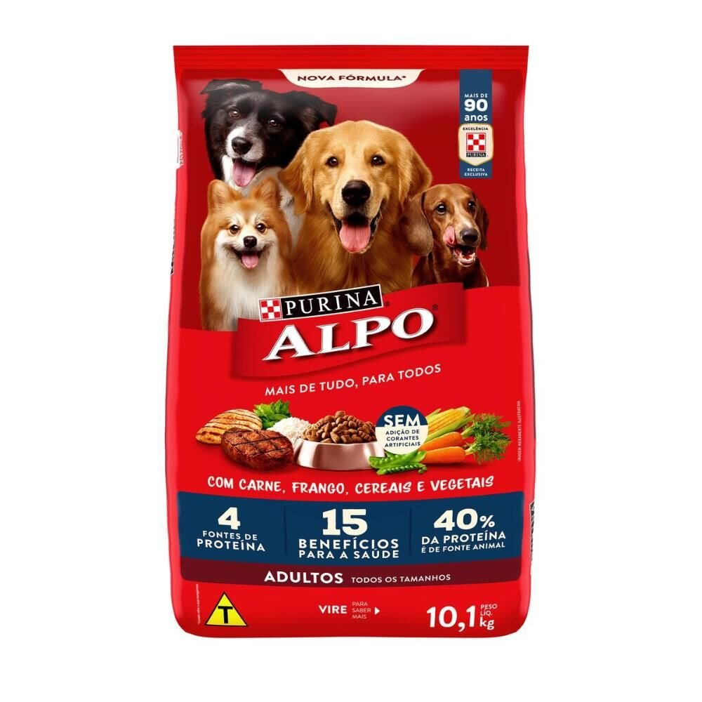 Ração Seca NESTLÉ PURINA ALPO para Cães Receitas Caseiras Carne