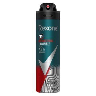 Desodorante REXONA Invisible Antibacteriana Masculino Aerosol 90g