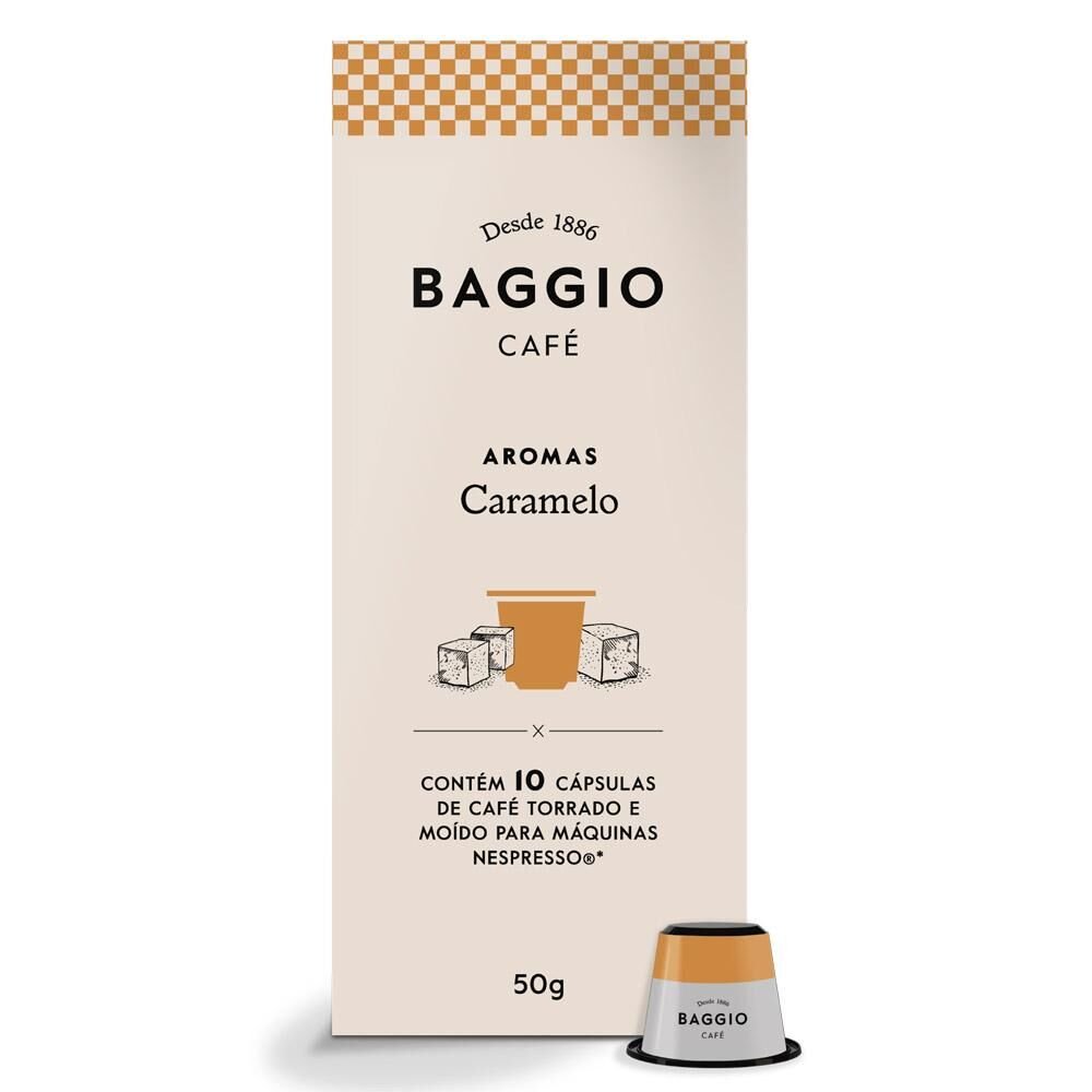 Cápsula de Café BAGGIO Aromas Caramelo com 10 Cápsulas 50g