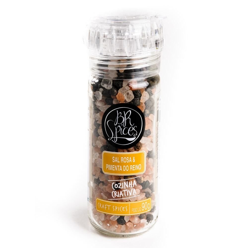Sal Rosa BR SPICES Com Moedor Pimenta Do Reino 90g