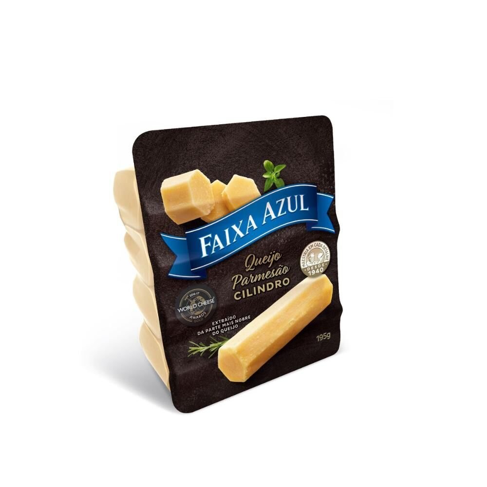 Queijo Parmesão Cilindro FAIXA AZUL Pacote 195g