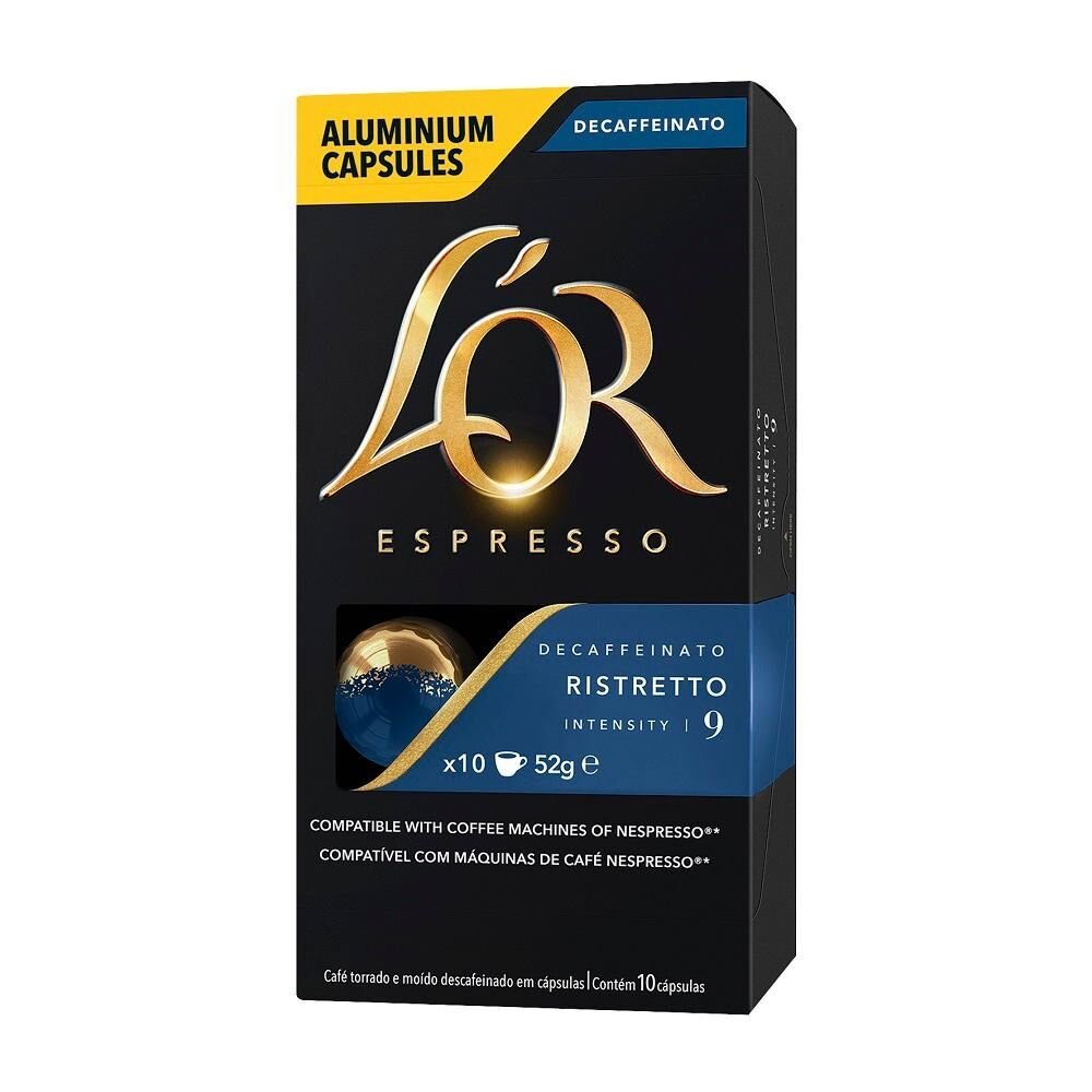 Café LÓR Espresso Ristretto Descafeinado com 10 Cápsulas