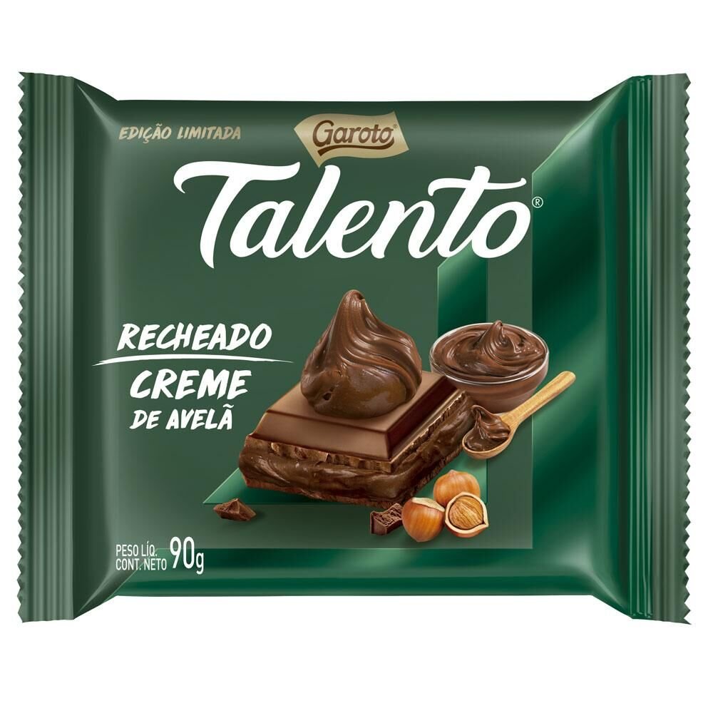 Chocolate GAROTO Talento Creme de Avelã 90g