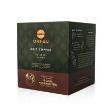 Café ORFEU Drip Coffee Intenso com 10 Sachês 100g