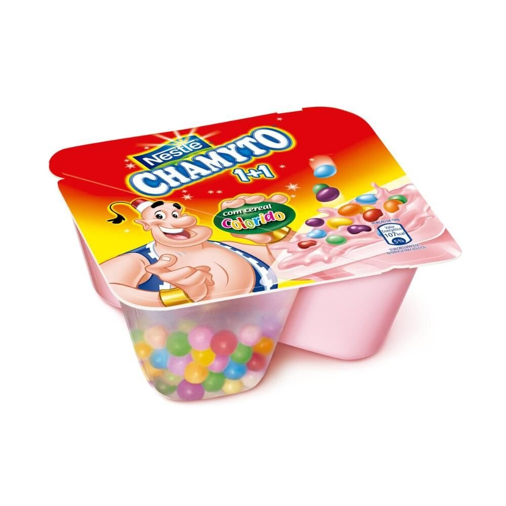 Iogurte Nestlé Chamyto® Morango com Cereais Coloridos 130G