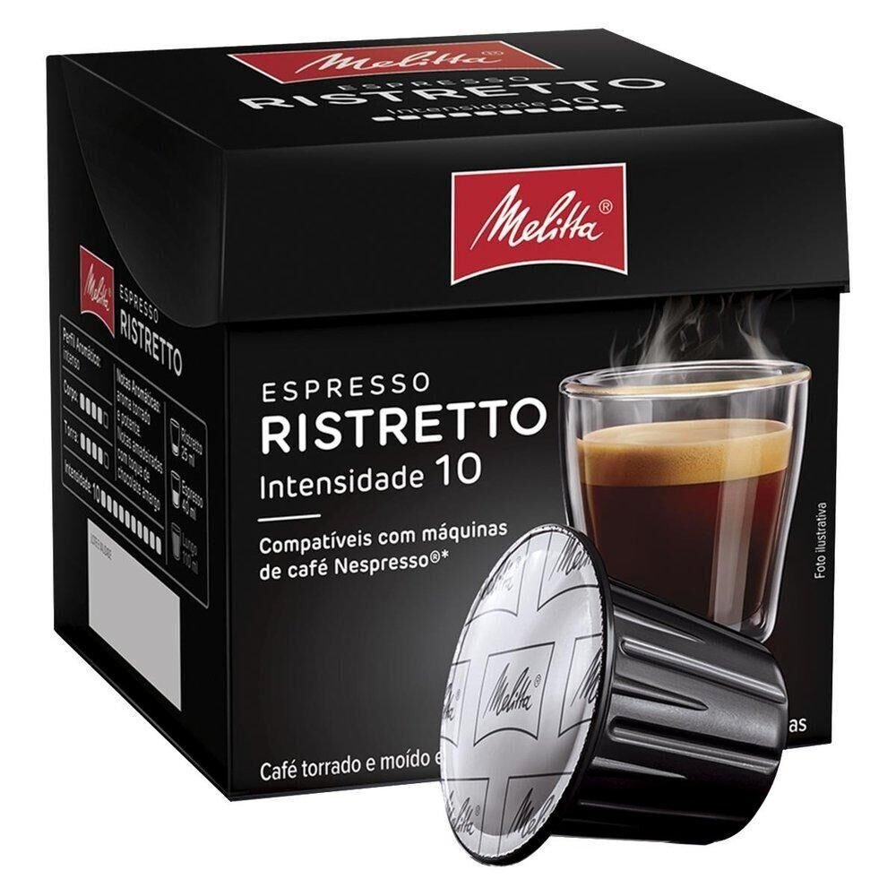 Cápsula de Café Espresso MELITTA Ristretto 50g com 10 unidades