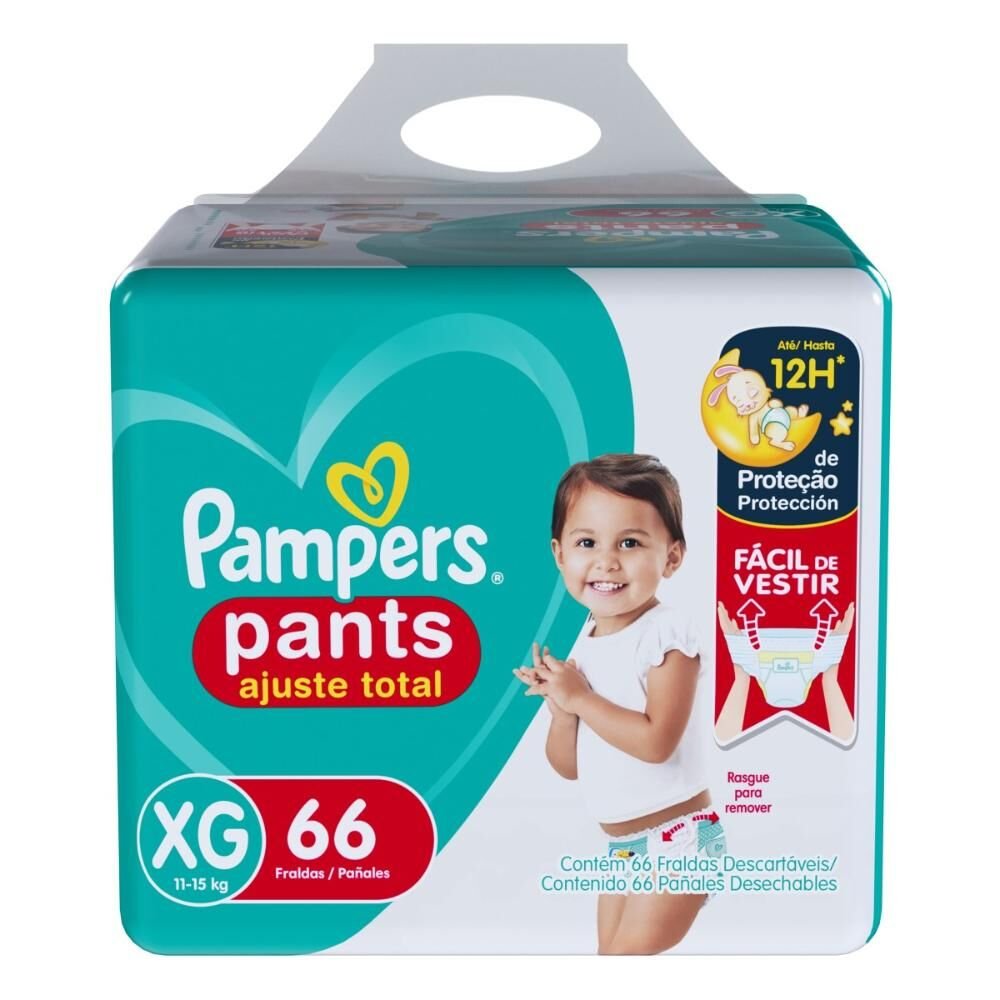 Fralda Descartável Pampers Confort Sec Pants Xg Com 66 Unidades