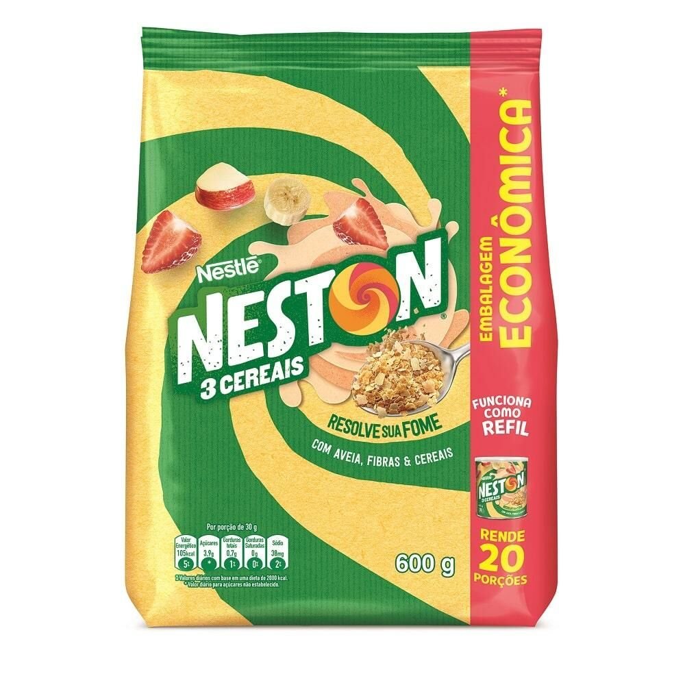 NESTON 3 Cereais Nestlé Pacote 600g