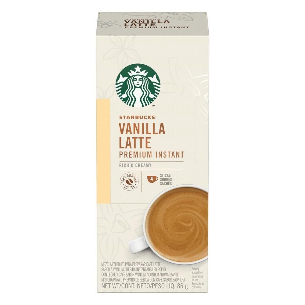 Café 4 STARBUCKS Premium Instant Vanilla Latte com 4 Sachê 86g