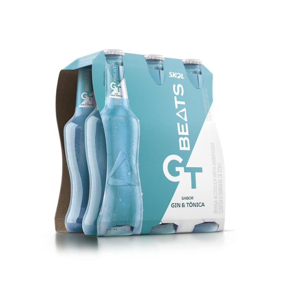 Drink Pronto BEATS Drinks GT Sabor Gin&Tônica 313ml Long Neck Pack C/6