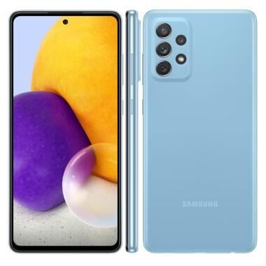 Smartphone SAMSUNG Galaxy A72 128GB Azul Câmera Quádrupla 64MP +