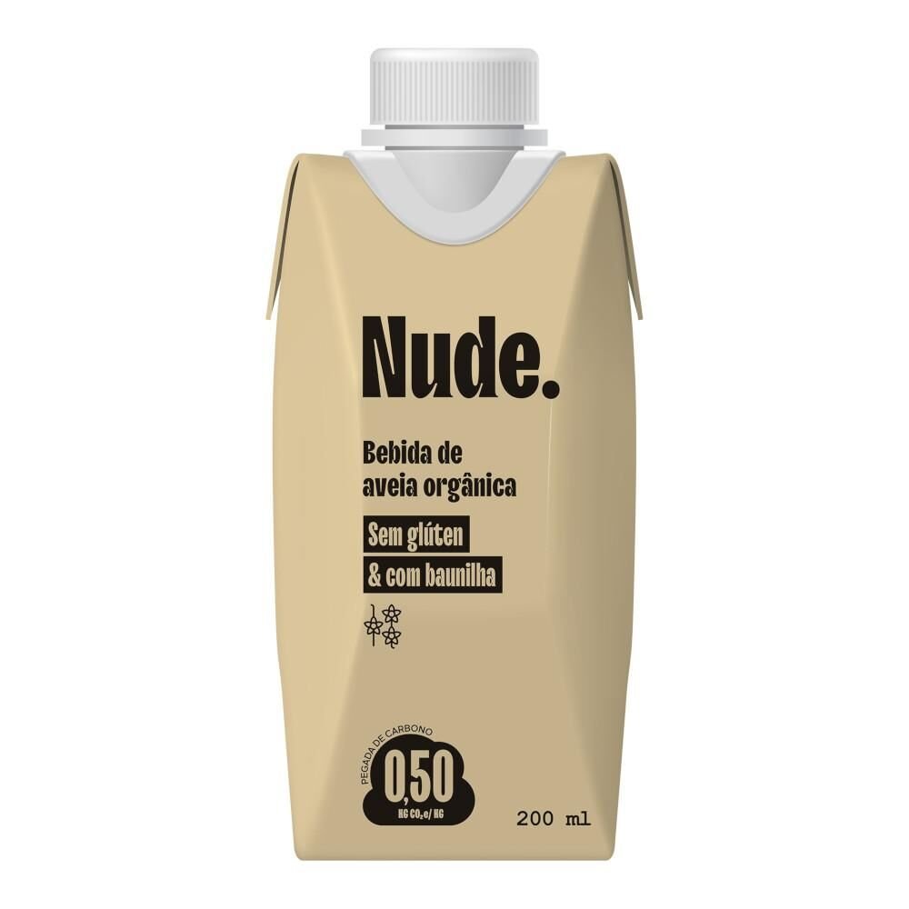 Bebida de Aveia Organica NUDE Sem Glúten com Baunilha ml