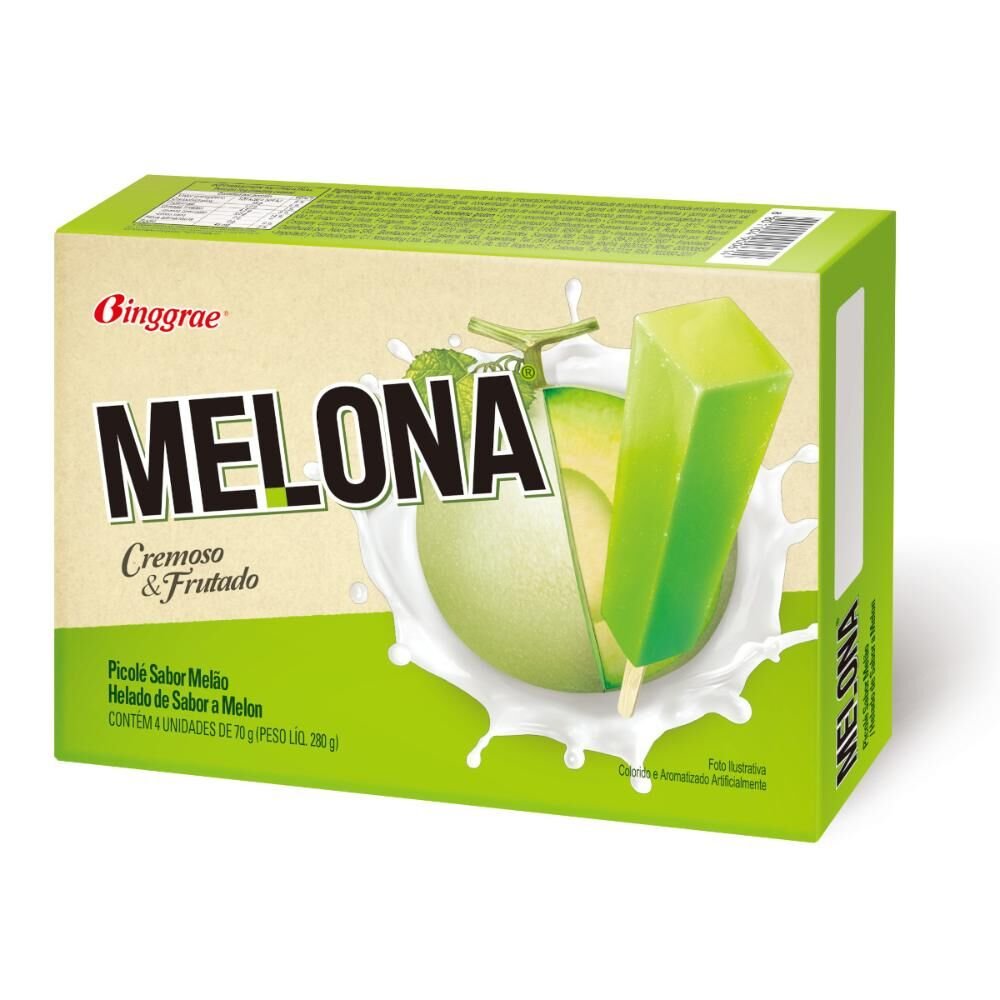 Picolé MELONA Melão com 4 280g