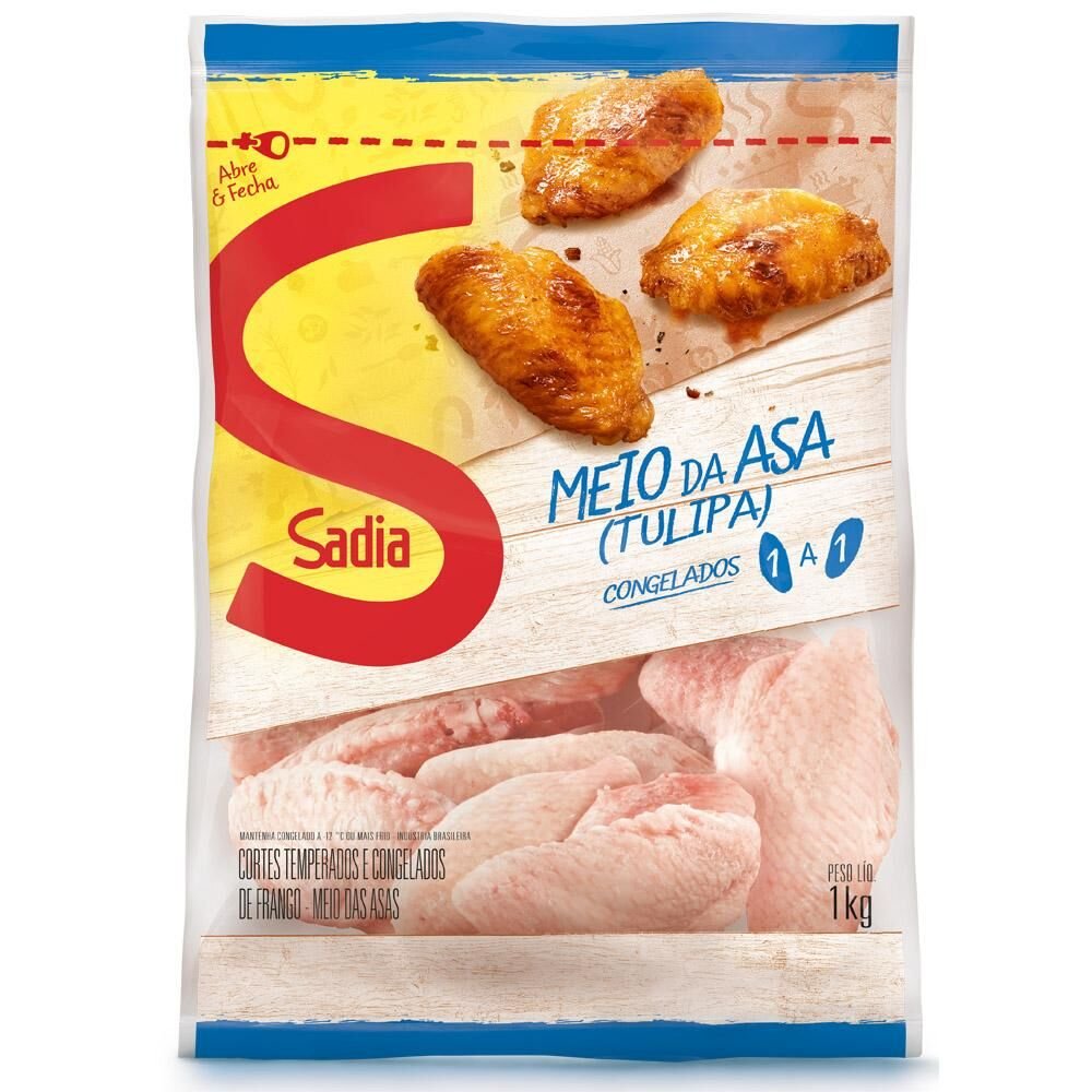 Meio da Asa de Frango SADIA Aperitivo IQF 1kg